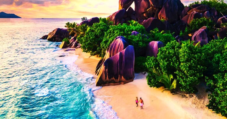 anse-source-dargent-beach-la-digue-island-seyshelles-drone-aerial-view-la-digue-seychelles-bird